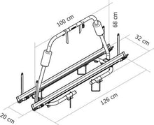 Carica l&#39;immagine nel visualizzatore di Gallery, Scheda tecnica e misura Portabici Thule Caravan Light 
