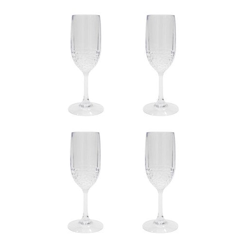 Set 4 bicchieri champagne in Tritan