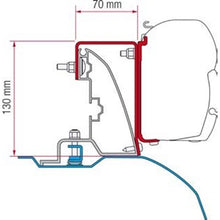 Carica l&#39;immagine nel visualizzatore di Gallery, Kit Ducato H2 Roof Rail &gt; 06/2006 per tendalini F45/F70
