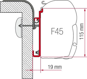 Adapter montaggio verande Fiamma rapido per tendalini Fiamma F45/F70