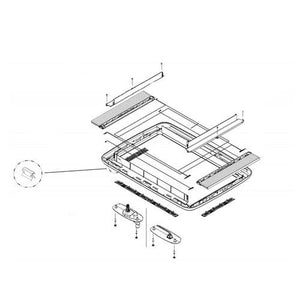 Ricambi cornice interna oblò Dometic Midi Heki Style ver. manovella/elettrico