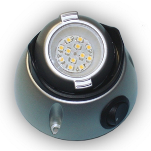 Spot a LED in plastica con interruttore per camper