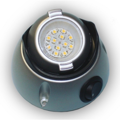 Spot a LED in plastica con interruttore per camper