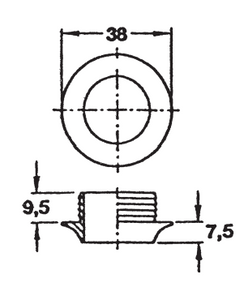 Rosetta 13 mm per serratura push - lock