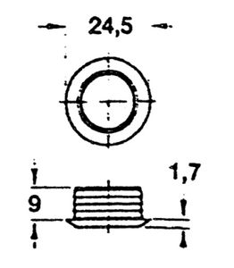 Rosetta mini 16mm per serratura push-lock camper