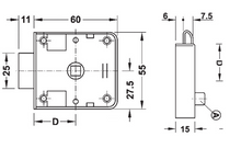 Carica l'immagine nel visualizzatore di Gallery, Serratura a scrocco da avvitare
