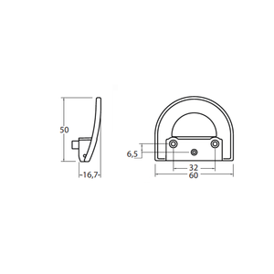 Kit completo maniglia per mobile V1706