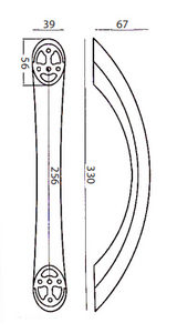 Maniglia per mobili V619