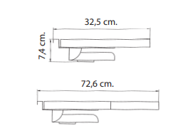 Supporto TV camper LCD ad estrazione a soffitto mod.12731/30A1/01/000