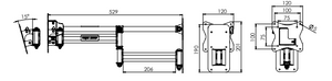 Braccio TV Camper LCD Mod. 12483/206H/10/000