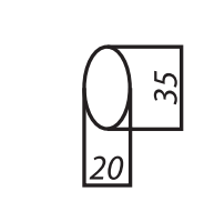 Carica l&#39;immagine nel visualizzatore di Gallery, Piedino di plastica per scalette inclinato

