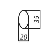 Piedino di plastica per scalette inclinato