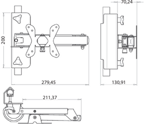 Braccio TV per Camper LCD mod. 12627/0000/10/000