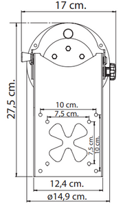 Supporto TV camper LCD a soffitto con base rotante mod. 12580