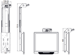 Supporto TV per camper LCD saliscendi mod. 12643