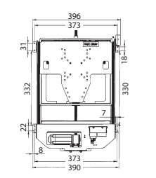 Supporto TV camper LCD elettrico mod. 12533/4000/10/000