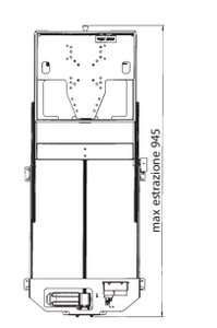Supporto TV camper LCD elettrico mod. 12533/4000/10/000
