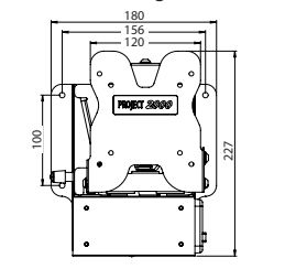 Porta tv camper LCD a pantografo con supporto estraibile mod.12587/00A8/09/000