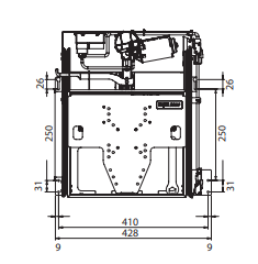 Supporto TV per camper LCD elettrico mod. 12541