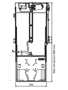 Supporto TV per camper LCD elettrico mod. 12541