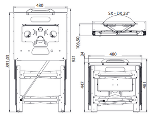 Supporto TV per camper LCD manuale mod. 12597/35A1/01/000