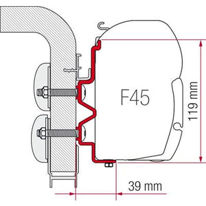 Adapter montaggio verande Fiamma Hymercamp per tendalini Fiamma F45/F70