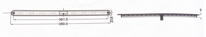 Scheda tecnica fanale retronebbia per camper 380mm