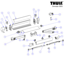 Carica l&#39;immagine nel visualizzatore di Gallery, Ricambi tendalino a parete Thule Omnistor 5003 da 3,5 a 4,5 m
