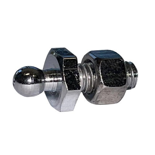 Bottone in ottone cromato a vite a dado