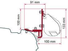 Carica l&#39;immagine nel visualizzatore di Gallery, Kit brandrup VW T5/T6 staffa per tendalini Fiamma F35PRO

