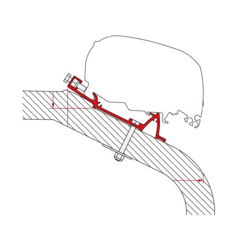 Adapter LMC-TEC staffa per tendalini Fiamma F80/F65