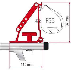 Kit montaggio Fiamma per tendalini F35 su barre auto