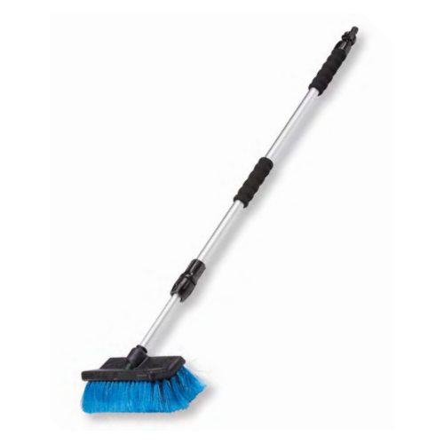 Spazzolone scopa telescopico per lavaggio con getto d'acqua