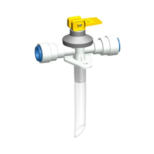 Valvola di scarico acqua manuale attacco John Guest 12 mm camper