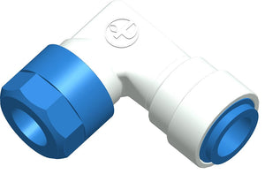 Raccordo curvo blu attacco JG Ø 12mm camper