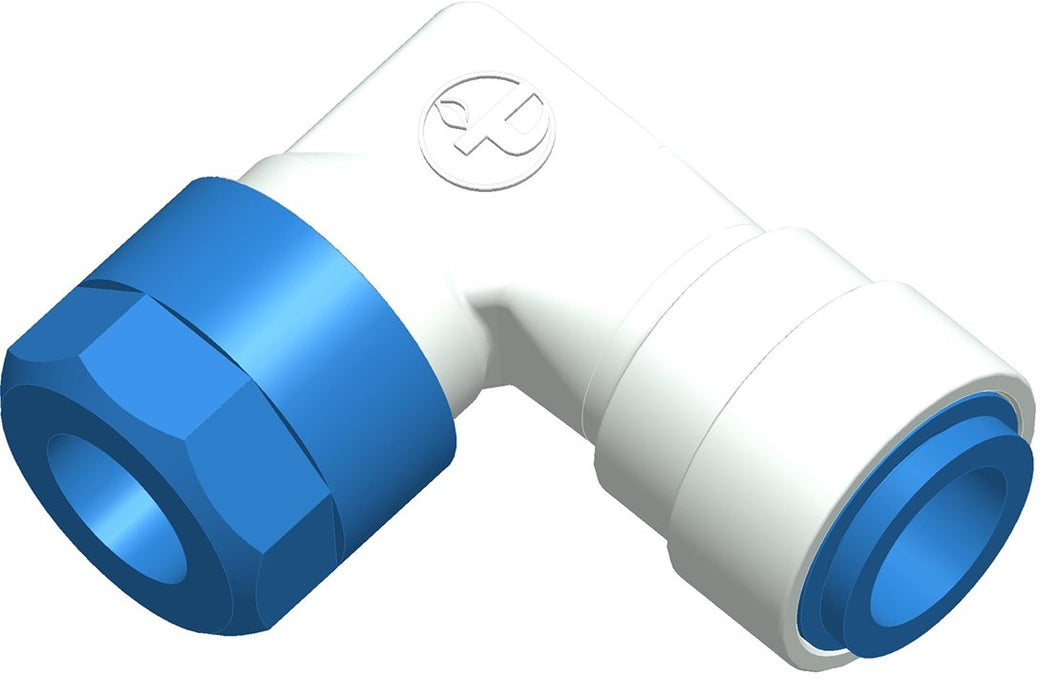Raccordo curvo blu attacco JG Ø 12mm camper