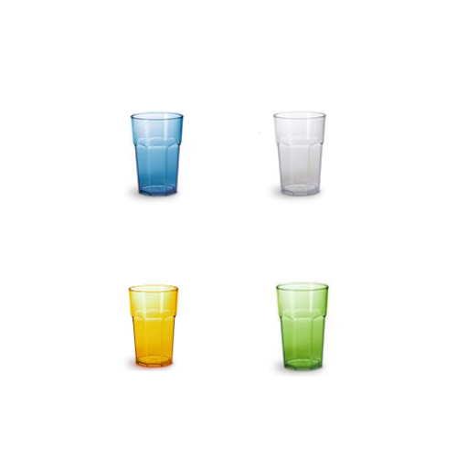 Set 4 bicchieri bibita da 400 ml colori assortiti