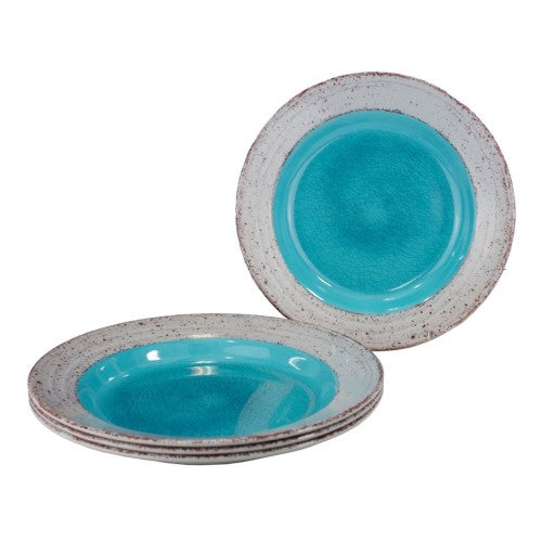 Piatti in melamina modello casa Carribean - 4 pezzi