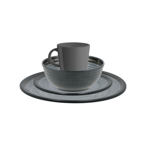 Set stoviglie in melamina modello Javea - 16 pezzi