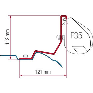 Kit montaggio tendalino Fiamma F35 per Mercedes Viano