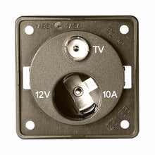 Carica l&#39;immagine nel visualizzatore di Gallery, Presa 12V auto + presa tv con cornice per camper Mod. BMP12ATV
