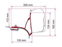 Carica l&#39;immagine nel visualizzatore di Gallery, Scheda tecnica Kit VW T5/T6 staffa per tendalini Fiamma F45/F70
