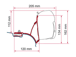 Scheda tecnica Kit VW T5/T6 staffa per tendalini Fiamma F45/F70
