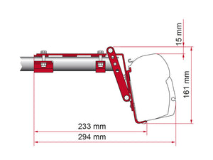 Scheda tecnica Kit roof rail staffa per tendalini Fiamma F45/Compass
