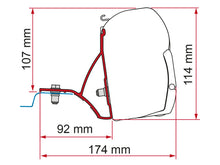 Carica l'immagine nel visualizzatore di Gallery, Scheda tecnica Kit Renault trafic/Opel vivaro/Nissan NV300/ Fiat talento staffa per tendalini Fiamma F45/F70
