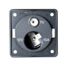 Carica l&#39;immagine nel visualizzatore di Gallery, Presa 12V auto + presa tv con cornice per camper Mod. BMP12ATV
