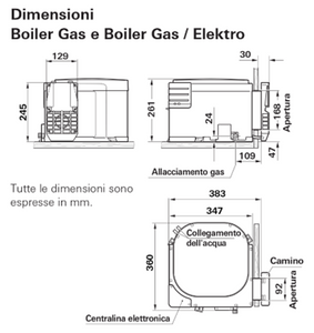 scheda tecnica boiler camper caldaia gas Truma