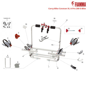 Ricambi portabici Fiamma Caravan Carry-Bike XL A Pro 200 E-Bike