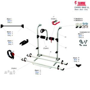 Ricambi portabici Fiamma Carry-Bike UL