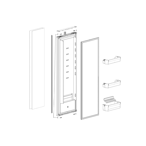 Ricambi frigorifero Dometic serie 10 Rml 10.4 t - Sportello